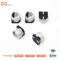 Condensateur électrolytique en aluminium SMD V-Chip 50V 22uF 6.3*5.4mm pour conceptions de circuits imprimés compactes, haute fiabilité, faible ESR, approvisionnement en vrac