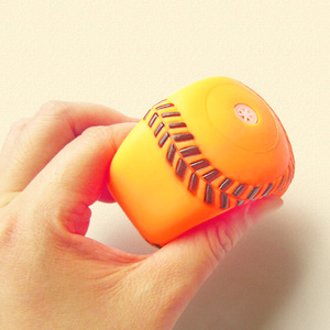 Juguete de Pelota con Sonido para Mascotas, Naranja, PVC, Masticable, Juguete de Entrenamiento para Perros en Interiores - Product Image 1