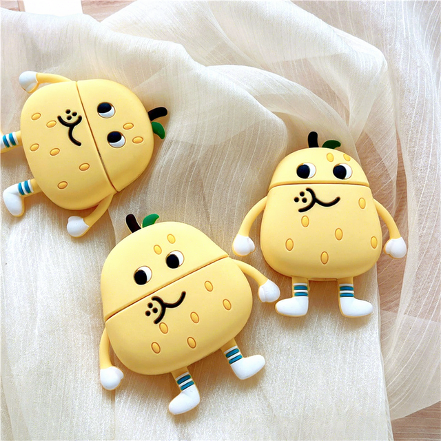 Wholesale Custom Silicone Pear Airpods Case for airpods 1/2/3 Pro 2 Kawaii Fruit Pear Silicone Airpods Case