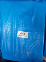 Bâche tissée enduite anti-UV, résistante aux taches, bicolore bleu foncé et blanc, sur mesure, imperméable, vente en gros usine