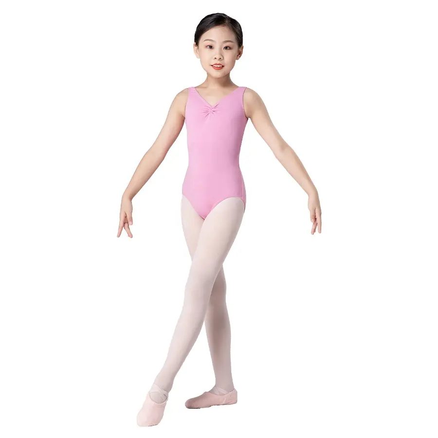 Venta al por mayor de Yoga leotardos niños sin mangas baile de Ballet ropa de entrenamiento