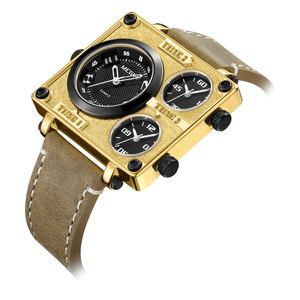 Montres pour hommes MEGIR 2069G, tendance, luxueuses, durables, originales, à bas prix, design populaire, <span class=keywords><strong>chic</strong></span>, multifonctions, quartz, bracelet en cuir véritable - Product Image 4