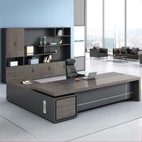 Mobilier de bureau luxueux Table de conférence exécutive de style américain Escritorio Bureau 180cm Bureau de patron en bois mélaminé noyer