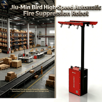 Robot de suppression d'incendie automatique haute performance Jiu Min Bird à grande vitesse, agent Novec 1230, 220V, garantie 1 an, pour environnements dangereux