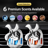 Diffuseur de parfum pour voiture, design mini moulin à vent rotatif, avec huiles essentielles naturelles pour un air intérieur frais