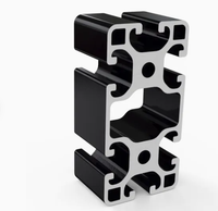 Profilé en aluminium de forme irrégulière 6063 T5 2060, rainure en T, anodisé noir, longueur personnalisée