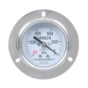เกจวัดแรงดันสุญญากาศสแตนเลส Suzhou Xuansheng YBF60ZT ขนาด 60 มม. แบบติดตั้งบนแผง ชนิดแกน พร้อมเกลียวเชื่อมต่อ - Product Image 1