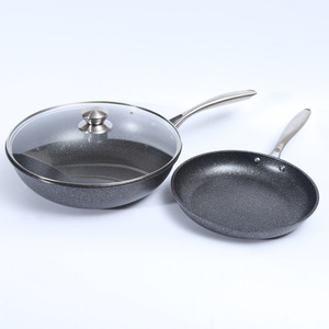 32Cm Non Stick Wok With Lid 26Cm Mini Frying <b>Pan</b> Set For Gas And <b>Electric</b> Stoves Household Cooking - Product Image 1