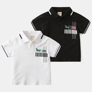 Wholesale Boys' Summer Cotton Full Print Cartoon Short Sleeve Shirts From China Supplier - Product Image 2