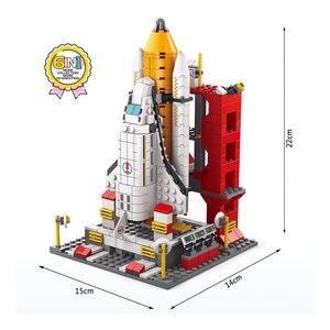 Amtoy-6 IN 1 Science earning oys Pace huttle huodel lastic lasic uilding Lock Ricks <span class=keywords><strong>1000</strong></span> PS S Fo IDS IFT - Product Image 4