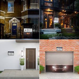 Solar Address Sign With LED Lights Landscape Street Outdoor Solar Illuminated House Number Sign for Garden - Product Image 5