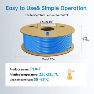 แท่งพลาสติกสีน้ำเงิน PLA -F 1KG การพิมพ์3D น้ำหนักสุทธิ1KG 1.75mm แท่งพลาสติกสีฟ้าความยาว330M - Product Image 6