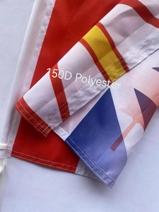 Nhà Máy khuyến mãi 100% polyester 30x45cm tùy chỉnh xe cờ với nhựa cực quảng cáo xe logo chuỗi hình chữ nhật màu cờ - Product Image 2