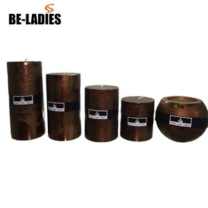 Special Events Large Metallic <strong>Paint</strong> Pillar Scented <strong>Candle</strong> for Weddings - Product Image 5