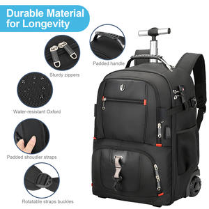Custom Large Capacity Rucksack Double-shoulder Integrated Rod <b>Trolley</b> <b>Bag</b> Air Backpack Vacuum Compression Waterproof Features - Product Image 6