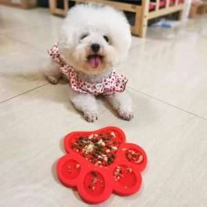 Pet Accessories Dog <b>Bowl</b> Separate Food Design Food Grade <b>Silicone</b> Lick Mat Pet Feeder for Dog - Product Image 2