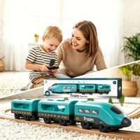 Train électrique urbain en plastique ABS, 2 formes assorties, jouet éducatif pour enfants, cadeau