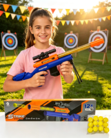 Lanceur de balles en EVA souple pour enfants, jouet de tir en plein air personnalisé en usine, avec 12 balles