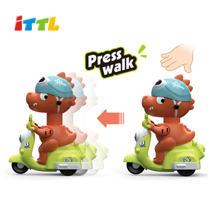 Barato de buena calidad <span class=keywords><strong>prensa</strong></span> de dibujos animados dinosaurio motocicleta juguetes dinosaurio scooter para niños - Product Image 3