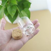 Mini bouteille en verre d'épices de cuisine à bougie pour cadeaux de mariage avec couvercle en liège LOGO/étiquette personnalisée 1.7oz