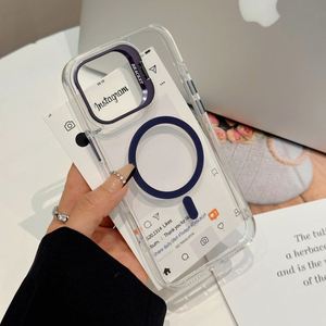 Soporte de Lente de Aleación de Aluminio, Cargador Inalámbrico Magnético, Funda Transparente de Acrílico para Teléfono iPhone 16 15 14 Plus 13 12 11 Pro Max - Product Image 4