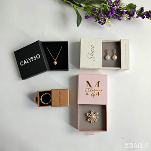 Custom Multi Size Drawer Jewelry <b>Boxes</b> Hot Gold Foil Logo Sliding Pull Out Gift <b>Boxes</b> For Rings <b>Earrings</b> Necklace Packaging - Product Image 3