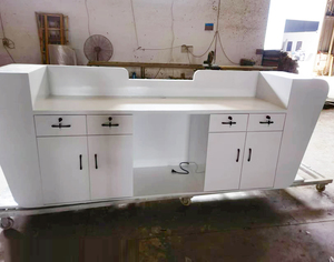 Độc Đáo Trắng Thanh Toán Truy Cập Tùy Chỉnh Thiết Kế Hiện Đại Văn Phòng Tiếp Tân Bàn Mỹ Phẩm Cửa Hàng Tiếp Nhận Truy Cập Cho Thẩm Mỹ Viện - Product Image 3