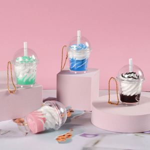 Factory Promotional Kids Gifts Girls Creative Cartoon Simulation Ice Cream Keychain Bags Pendants <b>Key</b> <b>Ring</b> - Product Image 1
