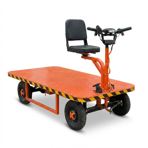 Chariot à <span class=keywords><strong>plateforme</strong></span> électrique 1200W à 4 roues, réversible, pour entrepôt, capacité 750 kg, chariot industriel - Product Image 1