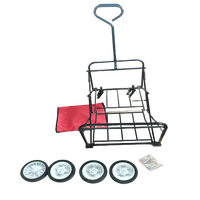 Chariot de transport pliable pour extérieur, camping, plage, pique-nique, chariot de camping pliable pour enfants, capacité 100 kg, acier