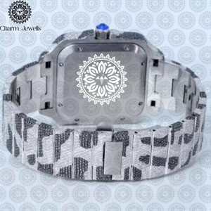 Montre mécanique diamantée en promotion avec bracelet en acier inoxydable, verre saphir et design moderne, disponible à prix raisonnable - Product Image 5