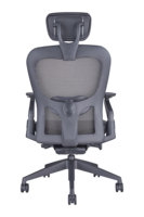 Chaise de bureau ergonomique pivotante en maille Foshan, réglable en hauteur, avec accoudoirs, support lombaire et coussin en mousse, confortable