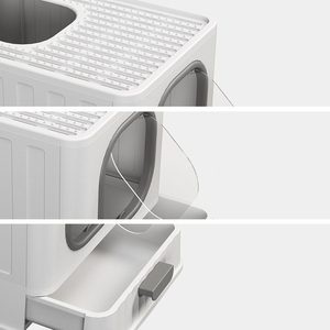 Bán buôn hoàn toàn kèm theo Mèo Hộp công suất lớn PP ABS chống giật gân mèo nhà vệ sinh - Product Image 5