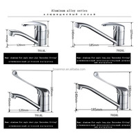 Robinet mélangeur classique en aluminium à poignée unique, à haut débit, pour eau chaude et froide, pour cuisine, salle de bain et douche