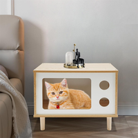 Multifunktionales Modernes Holz-Katzenbett mit Stabilem und Robustem Gestell für Katzen und Hunde Haustiermöbel