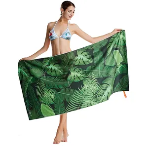 Wholesale Lightweight Luxury Adult Personalized Design Oversized Sand Resistant Microfiber Beach Towels