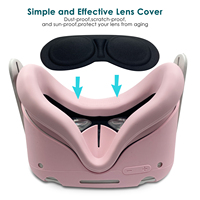Super septembre-Ensemble de housses en silicone souple pour Meta/Oculus Quest 2 VR Face Pad Cover Controller Case