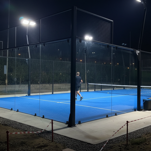 Fabricant professionnel de terrains de padel, structure en acier galvanisé anti-rouille, gazon artificiel standard WPT, terrain de padel - Product Image 1