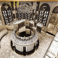 Présentoir de bijoux LED haut de gamme, mobilier de magasin de bijouterie, comptoir de présentation de bijoux