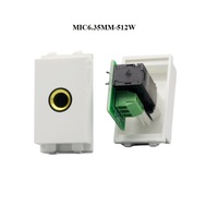 Montage sur châssis de panneau 128 Type Mic 6 broches 8pin Mic 6.35mm BNC RGB Connecteur Module Extender Coupleur Blanc Couleur Plaque Murale Prise
