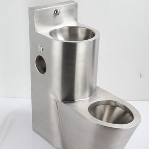 Inodoro Moderno de Una Pieza de Acero Inoxidable de Alta Calidad Resistente a Daños para Prisiones con S-9111T (L/R/C) - Product Image 4