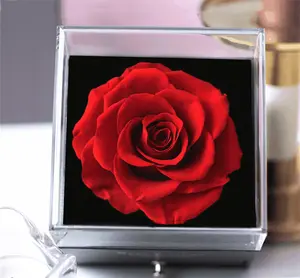 Valentines Day Preserved Artificial Rose Head Flower Mothers Day Gifts Luxury Gift Boxes Flower Packaging For Women