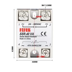 Regulador de Voltaje Monofásico de Estado Sólido SSR-10VA/25VA/40VA-H 24-380VAC/90-480VAC, Relé Inteligente de CA - Product Image 4
