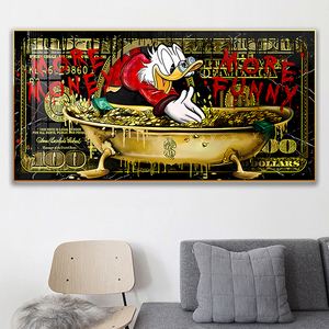 Quadro Motivazionale con Anatre che Prendono Soldi, Arte Ispirazionale per Casa e Camera da Letto, Regalo per Ragazzi - Product Image 2