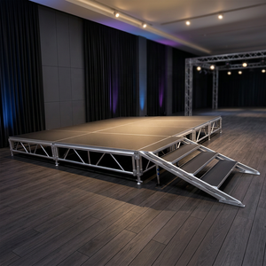 Aluminum <b>Stage</b> <b>Platform</b> Adjustable Legs <b>Stage</b> Brace Strong Loading <b>Stage</b> - Product Image 1