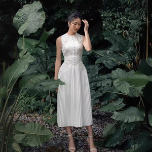 Betergirl ชุดเดรสแขนกุดปักลูกไม้<span class=keywords><strong>สี</strong></span>ขาวลาย<span class=keywords><strong>น้ำ</strong></span>สีขาวหรูหราสำหรับผู้หญิง - Product Image 1
