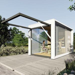 Aangepaste High-End Container Theesalon-Grote Ramen Met Gordijnen - Product Image 3