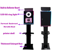 Photobooth iPad le plus populaire avec livraison rapide, éclairage RGB avant et arrière, flash intégré, réflecteur et étagère pour imprimante