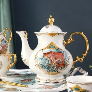 Service à thé de l'après-midi créatif haut de gamme britannique, tasse à café et pot à motif animalier - Product Image 6