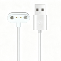 Pengisi Daya Jam Tangan Pintar Anak Universal, Kabel Pengisian Daya Magnetik, 2 Pin 2 Kontak untuk Jam Tangan Pelacak GPS, Kabel Penghubung